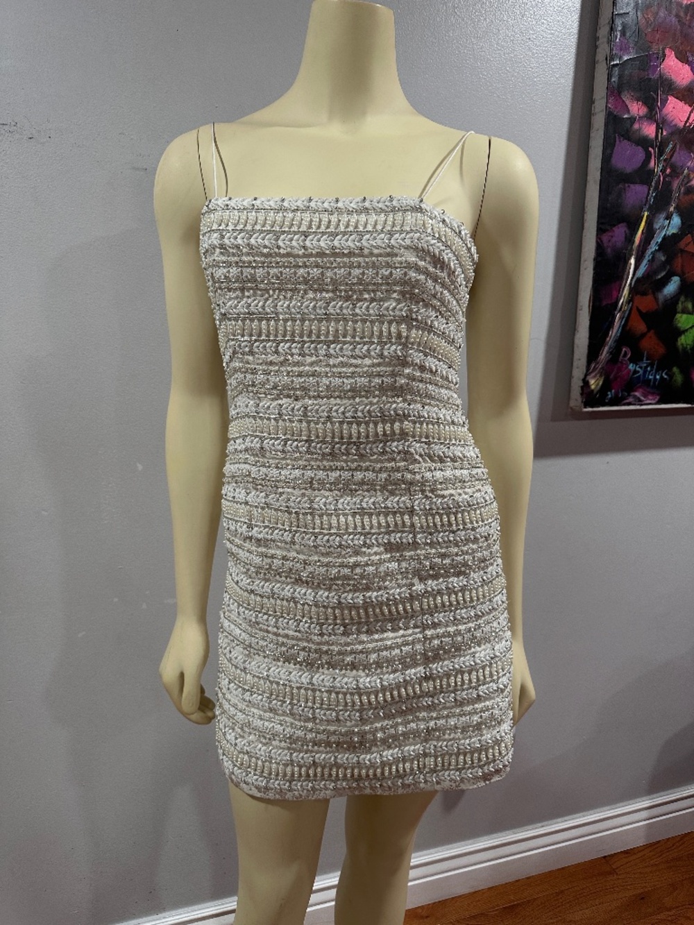 Alice and Olivia Violet Embellished Mini Dress